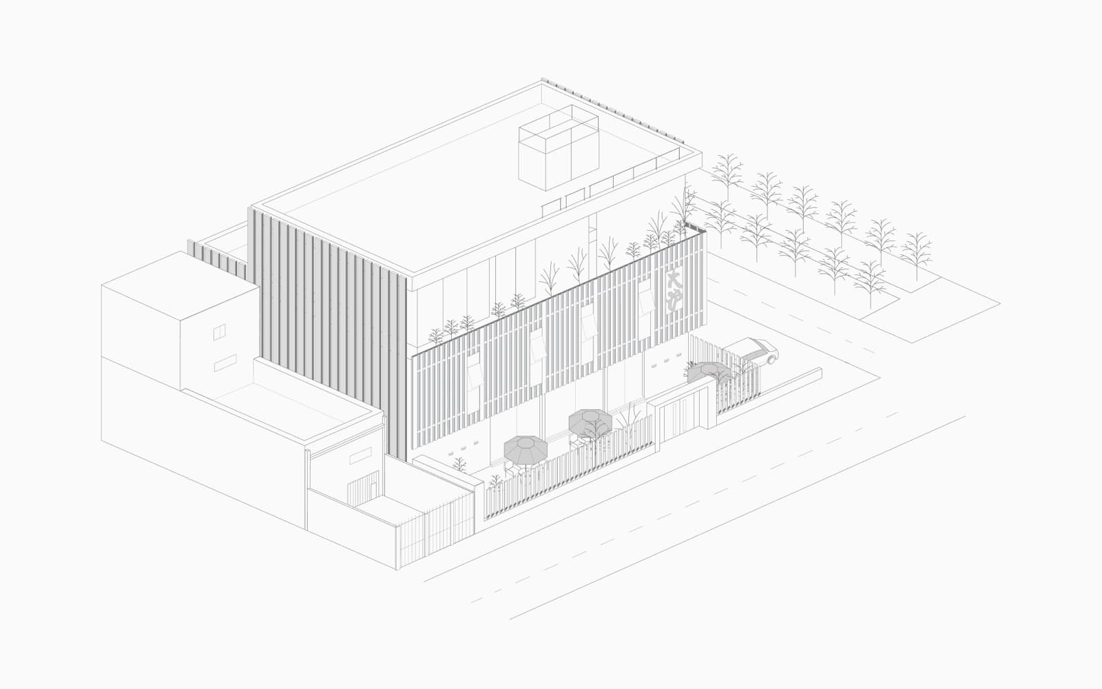 DAHU Spa — isometric illustration of the venue